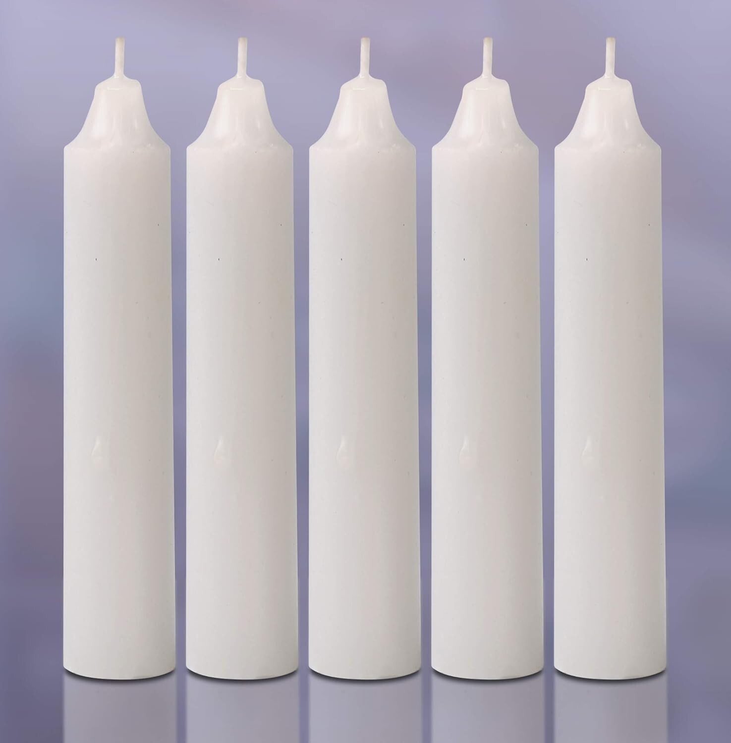 Emergency Candles 24 Pack White Short Taper Candles Unscented Home Emergency Kit