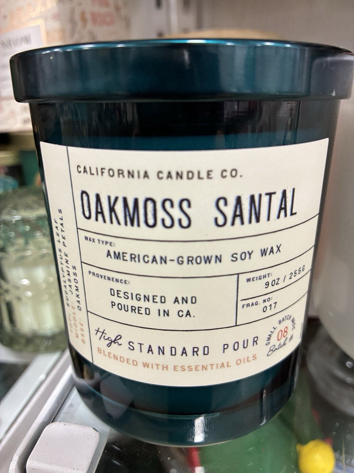 Leoben Candle Co Oakmoss & Santal 9 Oz Vegan Soy Wax Blend Dayroom Limited