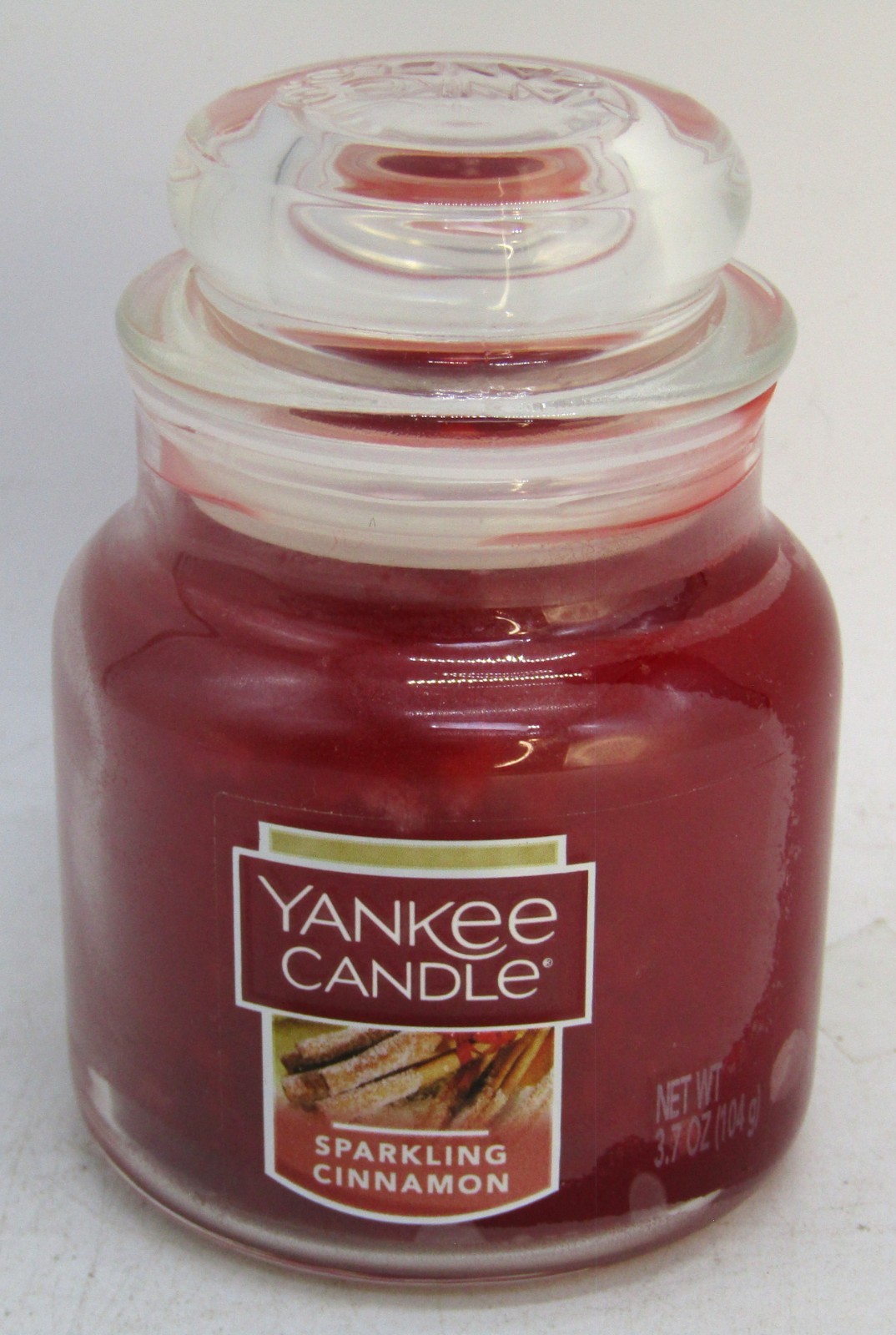 Yankee Candle 3.7 oz. “Sparkling Cinnamon” Jar Candle.