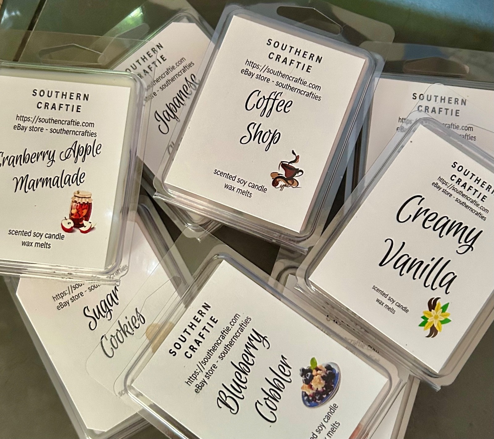 Wax Melts Tarts Six Cubes Per Pack Scented 100% Soy Wax Pick Your Scent