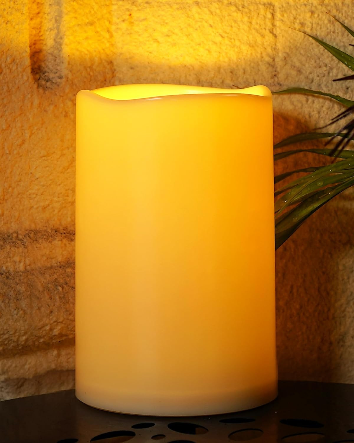 6″ X 9″ Extra Large Outdoor Waterproof Candle with Auto 6-Hour Timer, No Remote,