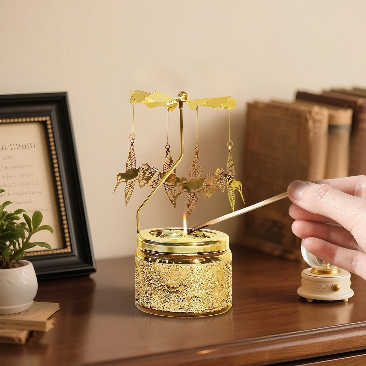 Rotating Aromatherapy Candle Gift Box Set Suitable for Bathroom Bedroom Display