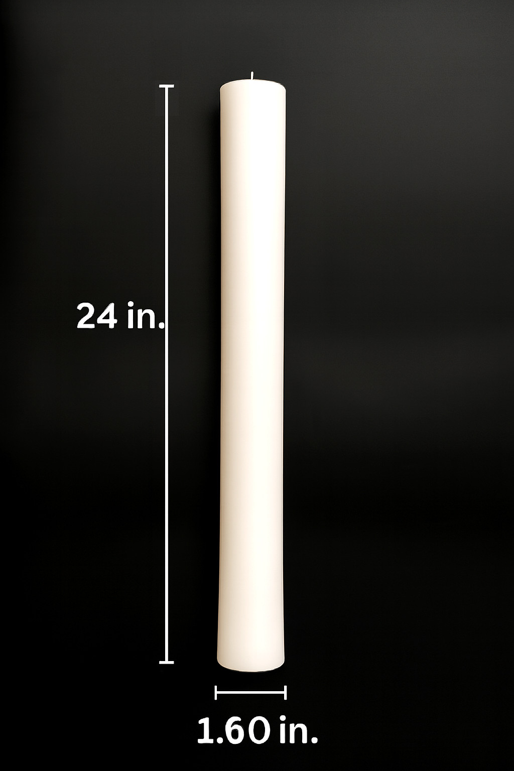 Pillar Candles 24 Inch Tall White Handmade Unscented For Wedding Baptism Church