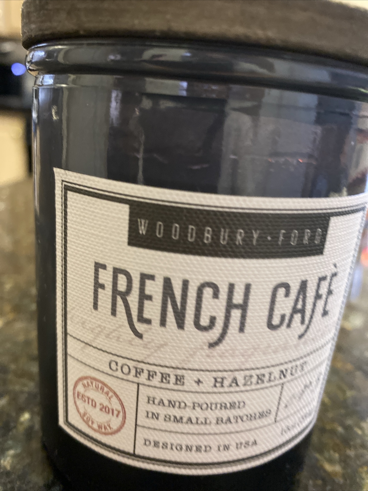 Woodbury+ Ford..French Cafe Candle Bougie Height 4” New 10oz