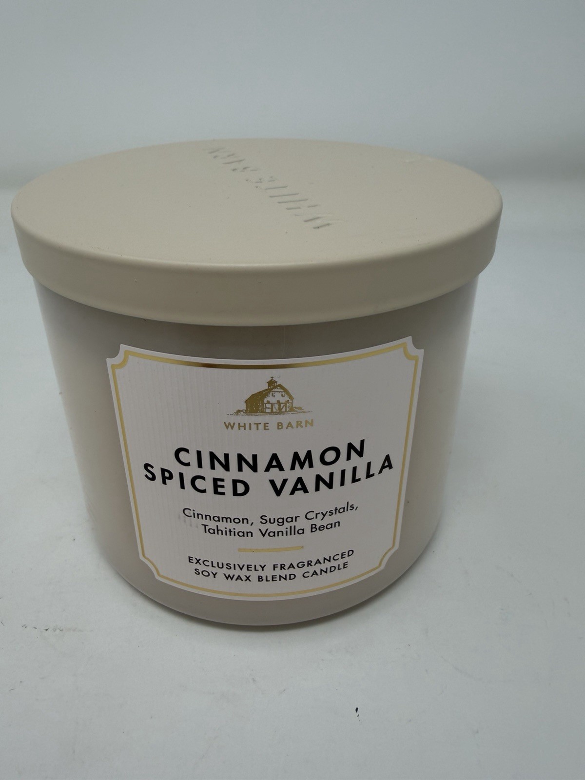 Bath & Body Works Cinnamon Spiced Vanilla 3 Wick Candle 14.5 Oz Free Ship!