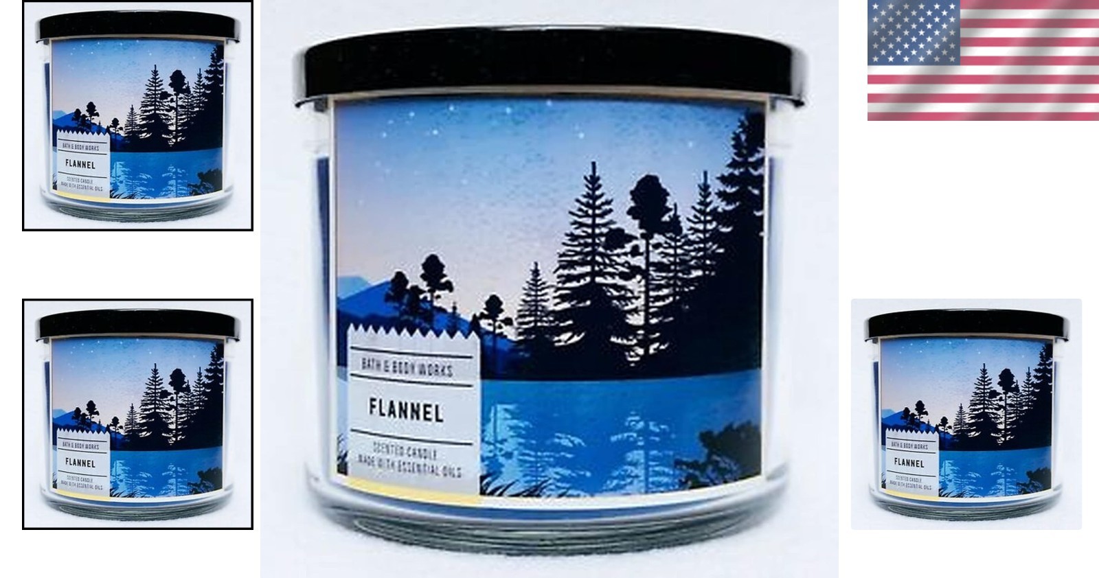 All-Season Flannel Scented Candle, 3-Wick, 14.5 Oz – Burns 25-45 Hrs