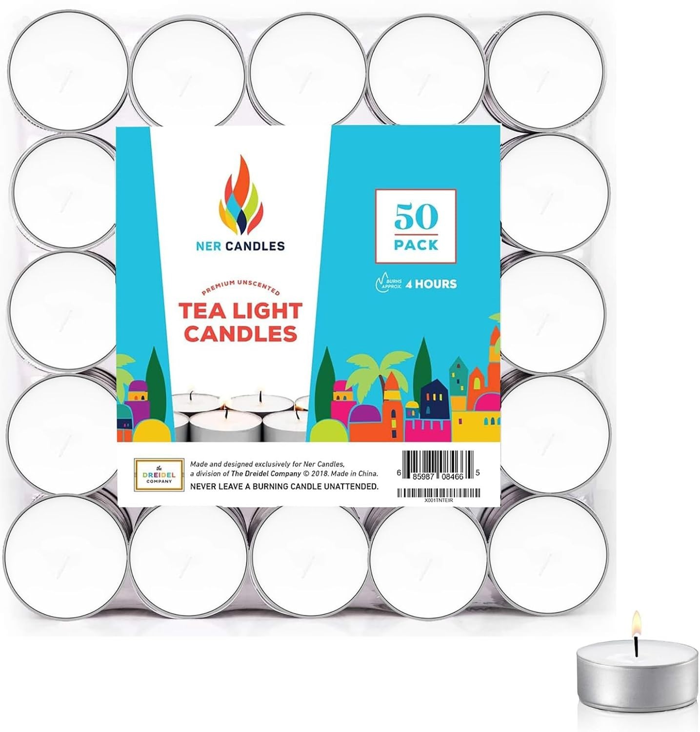Unscented Tea Lights Candles in Bulk, Smokeless, Dripless & Long Lasting Tea …
