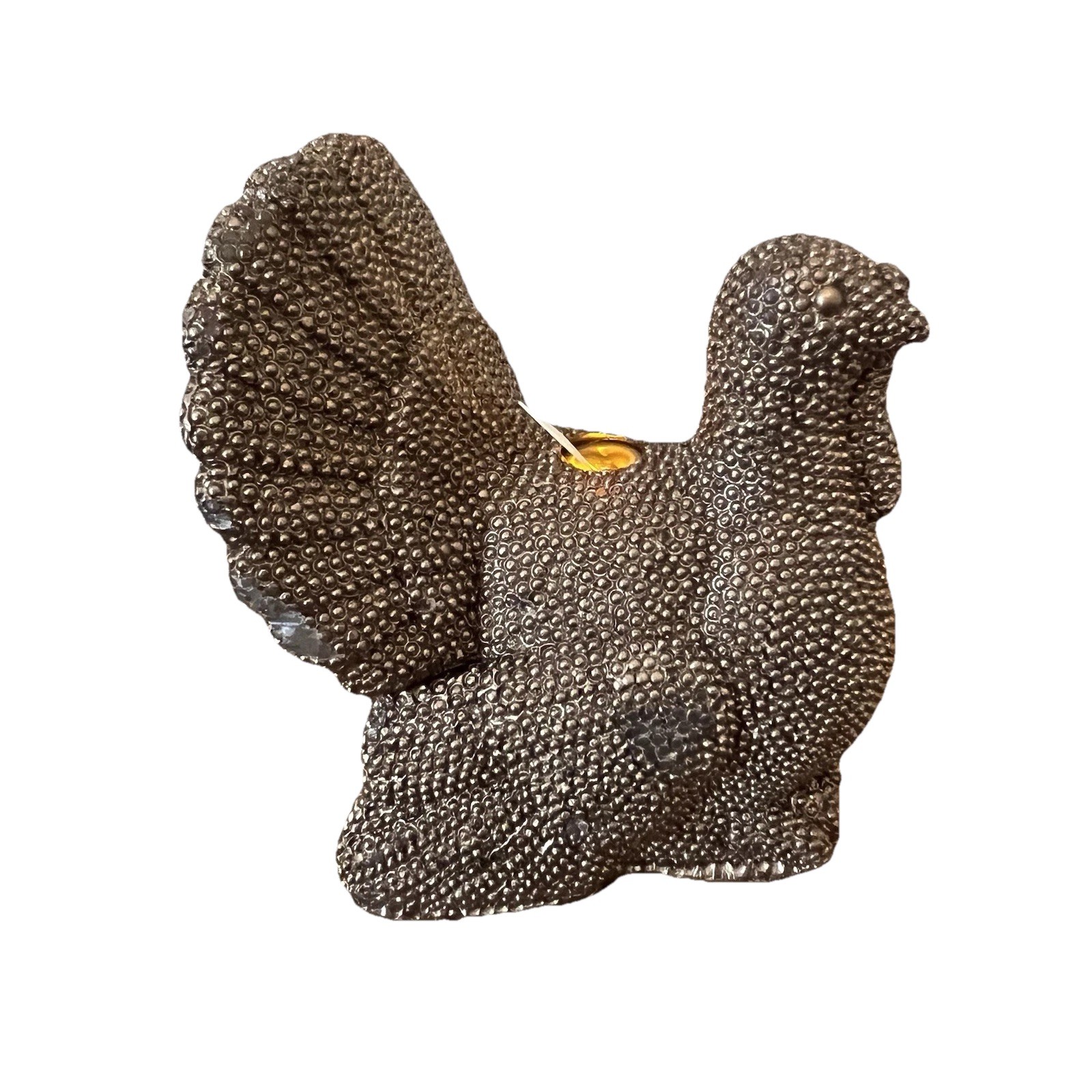 Luminara Flameless TURKEY Candle Brown Bronze Brush Accents, No Remote Rare