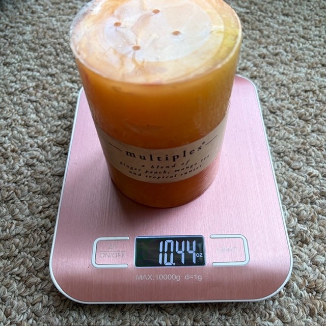 Pier 1 Multiples Candle 3×4 Tropical Ginger Peach Mango NOS 60Hr