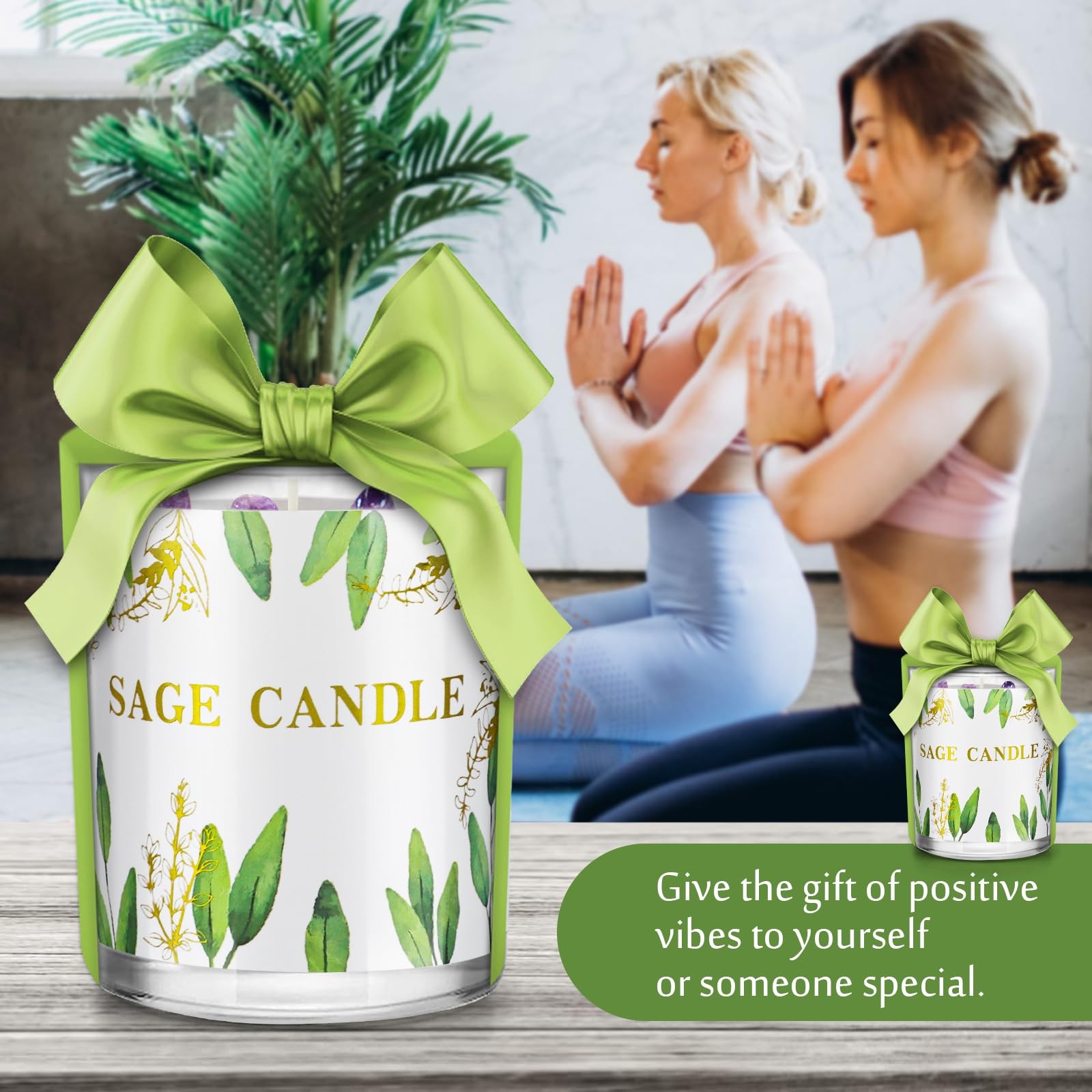Candles, 6 Pack Sage Candle for Cleansing House Negative Energy, Scented Candles