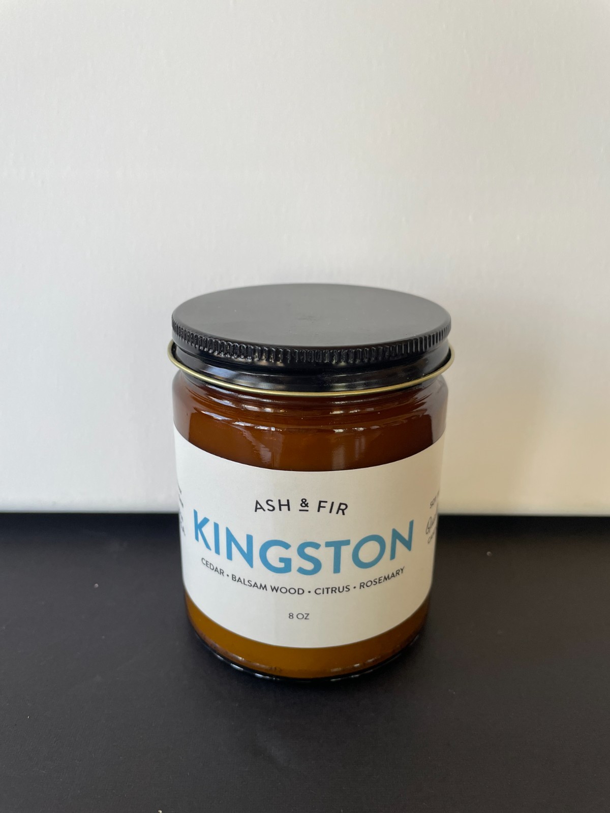 Fir & Ash Kingston Soy Candle, 55 hrs burn time, Balsam Wood, Citrus, Rosemary