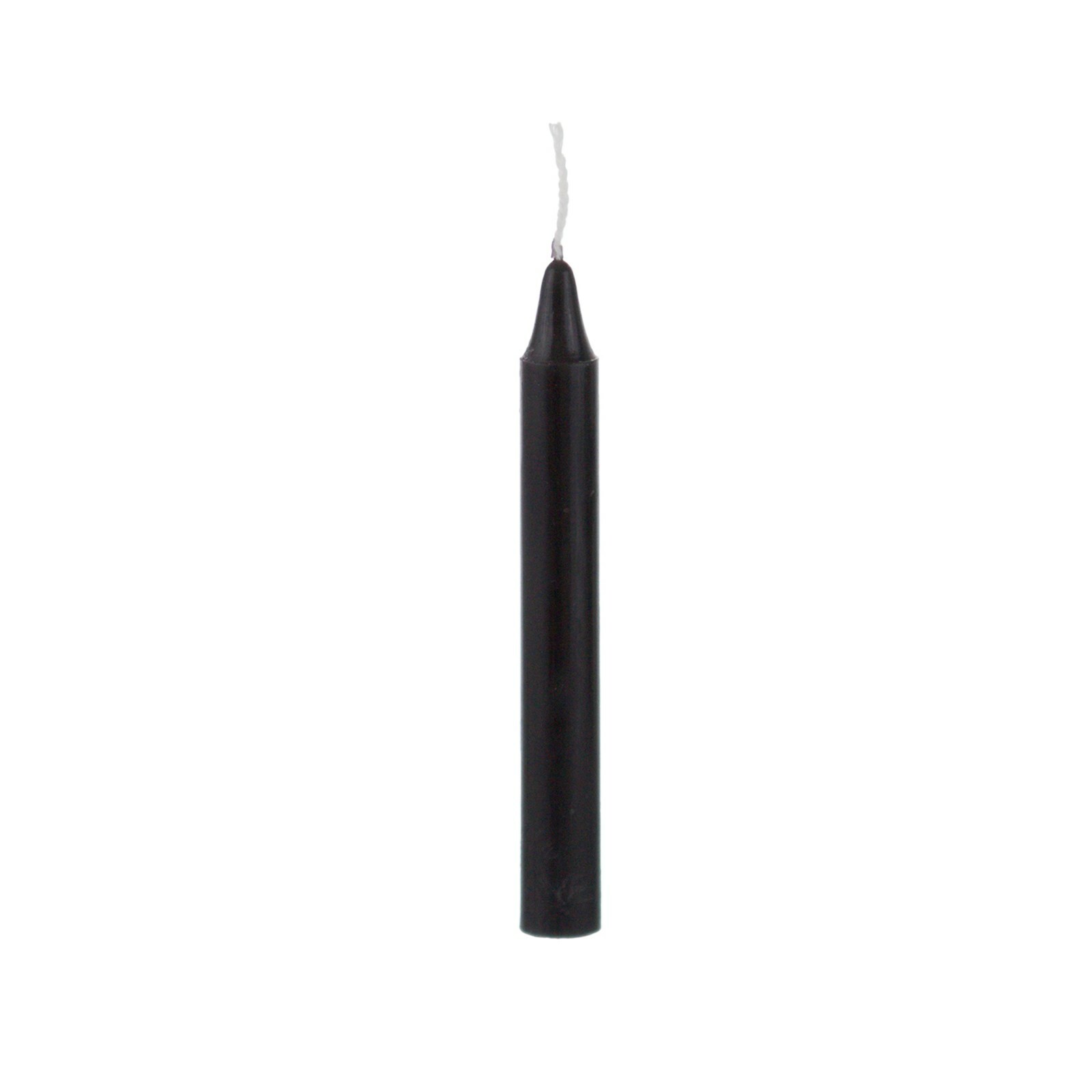 Mega Candles – Unscented 4″ Chime / Spell Taper Candles – Black, Set of 40