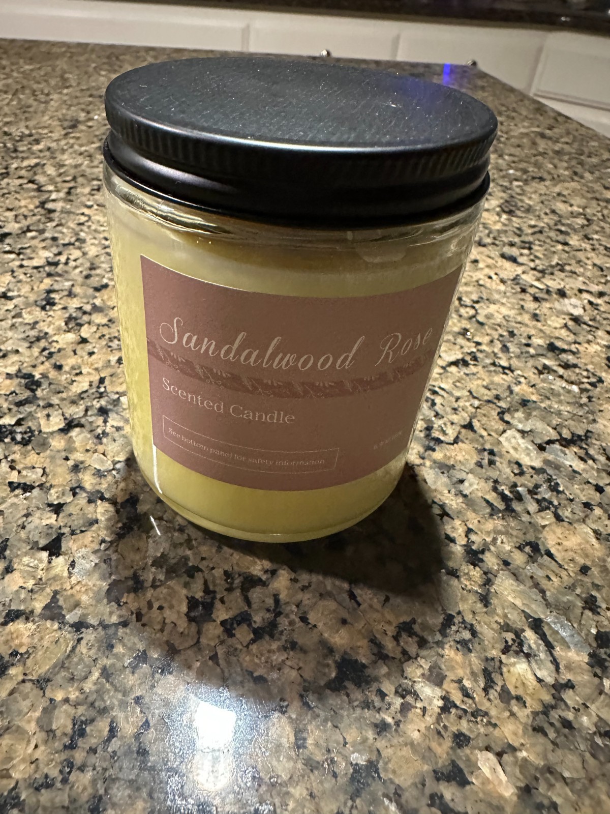 Sandalwood Rose Scented Candle 6.3 oz 180g Glass Jar Brand New Home Fragrance