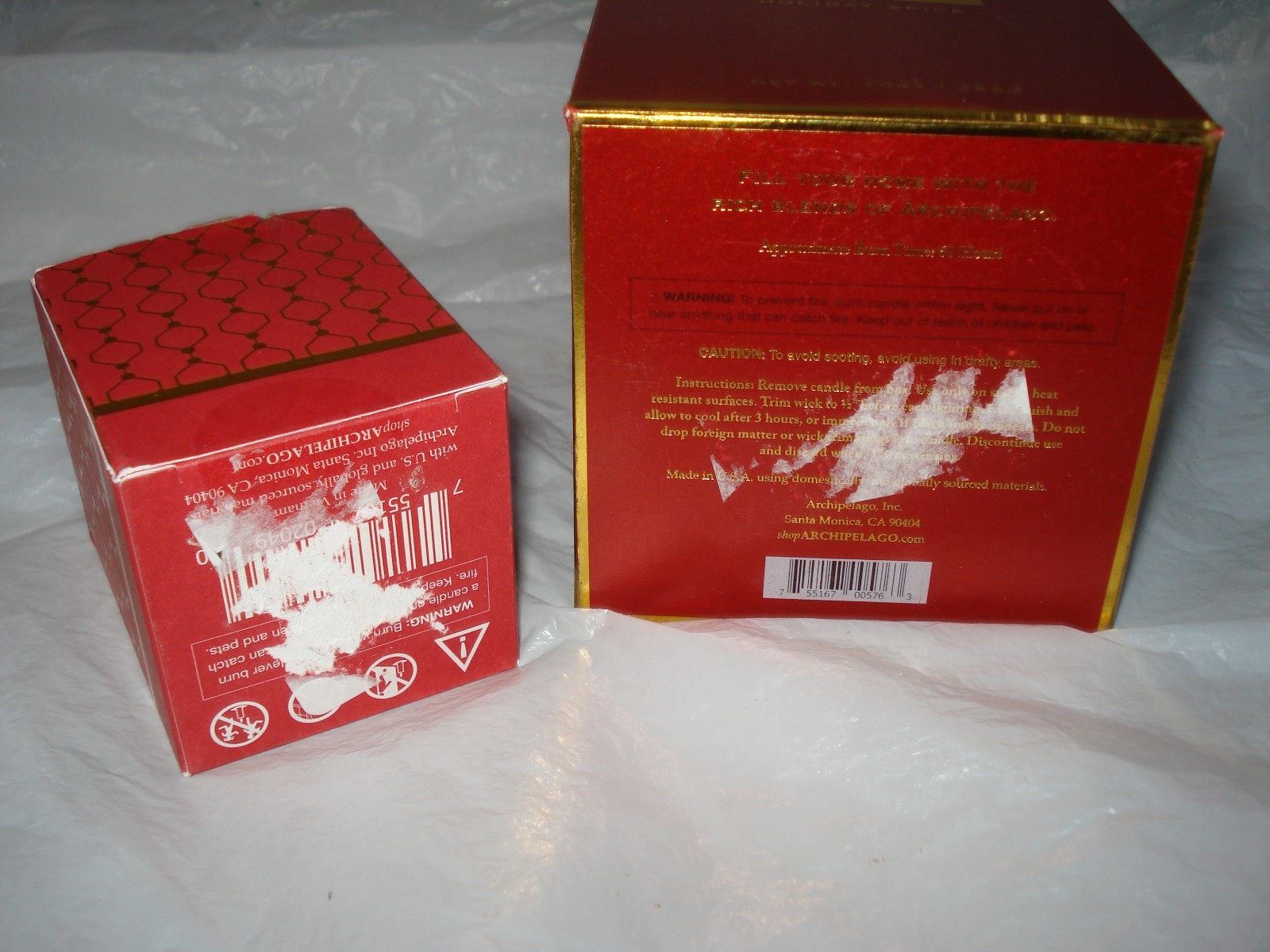 ARCHIPELAGO Small Batch Candle Holiday Spice 10 oz and 2 oz candles