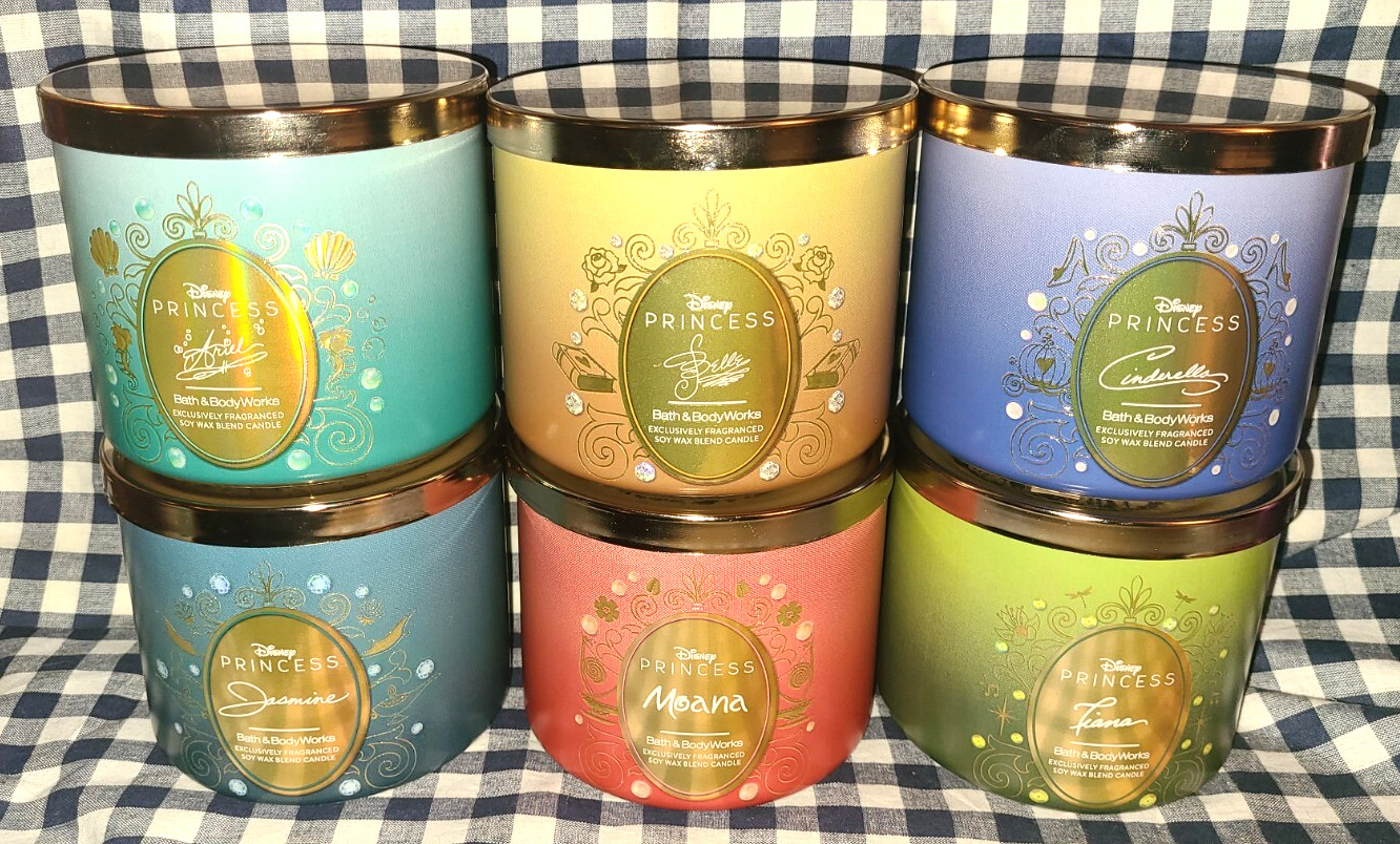 20% SUNSHINE20 Disney Princess 6 Piece 3-Wick Candles 14.5 oz Bath & Body Works
