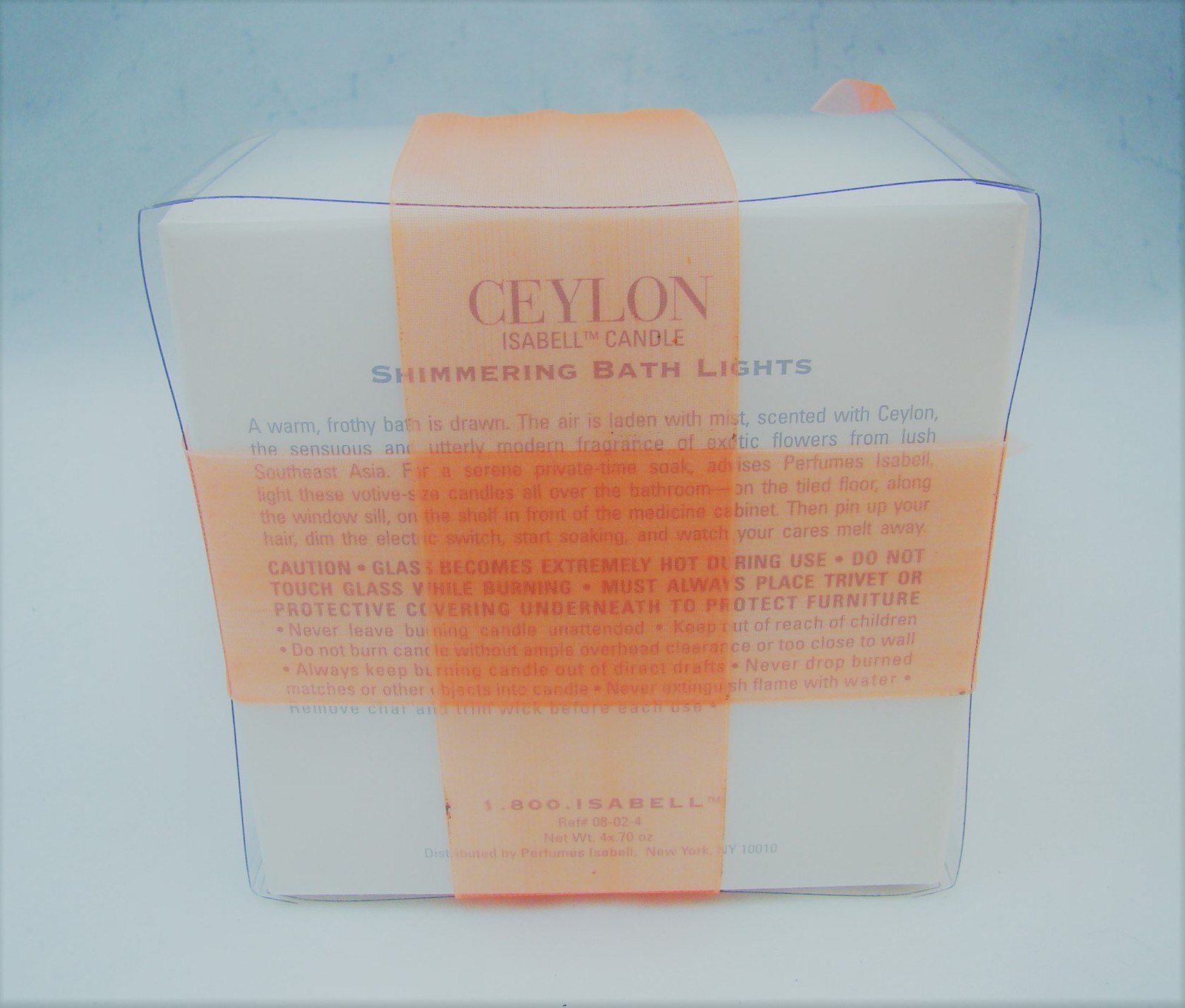 Isabell CEYLON Set of 4 Shimmering Bath Lights Candles 0.70 oz.@ NEW NIB READ