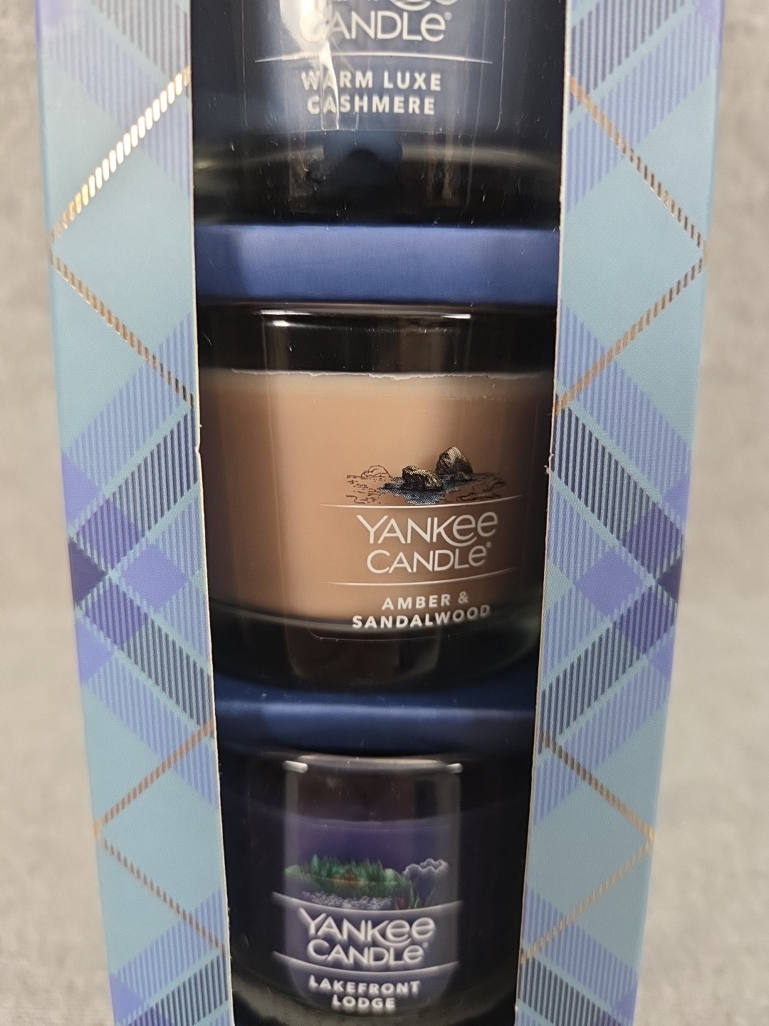 Yankee Candle Flannel Weather Set Three Each 1.3oz Scented Mini Candle Gift NEW