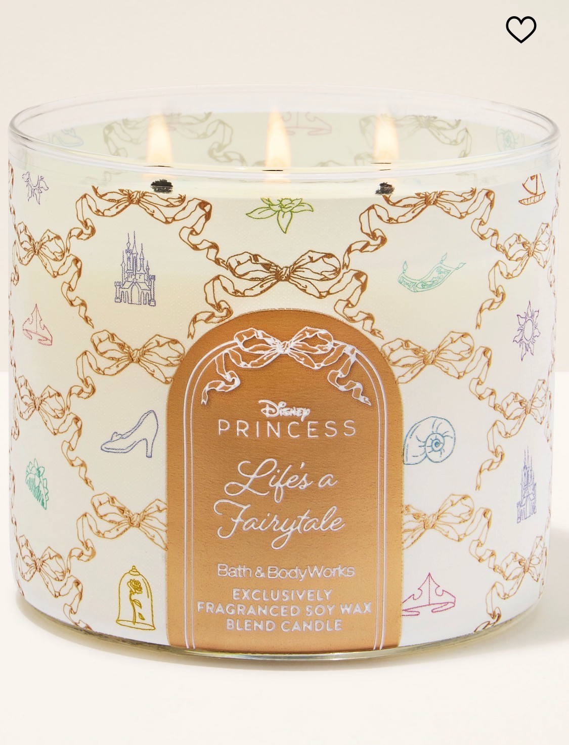 YOU CHOOSE DISNEY PRINCESS: Large 3~Wick Candle Bath & Body Works NEW