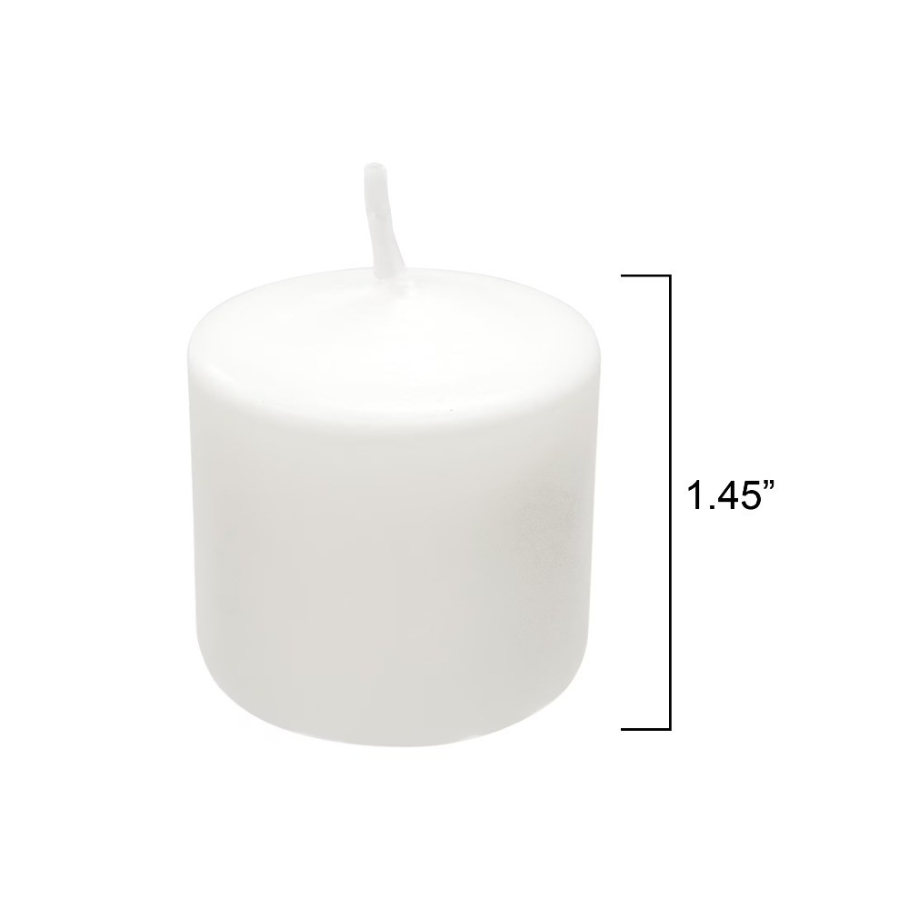 Mainstays Unscented Votive Candles, White, 16 Count