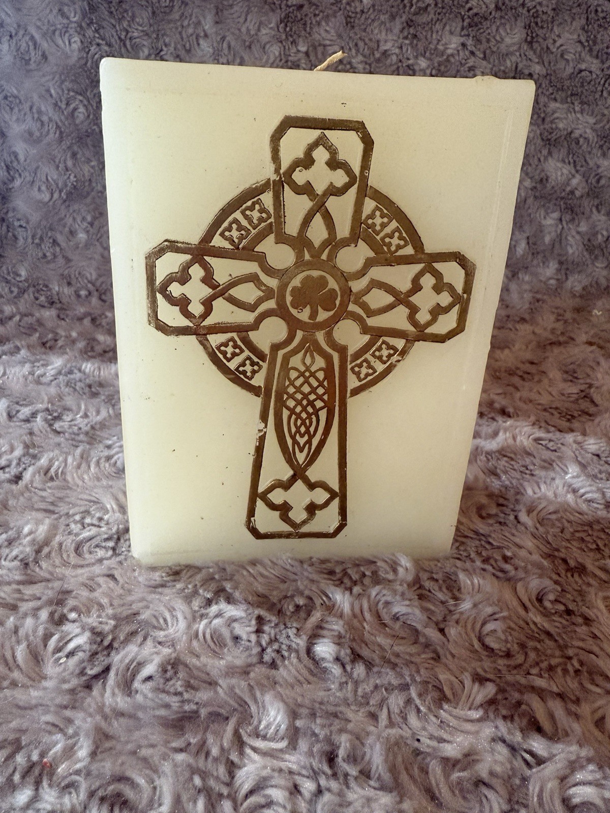 Celtic Cross Design Rectangular Candle FREE SHIPPING