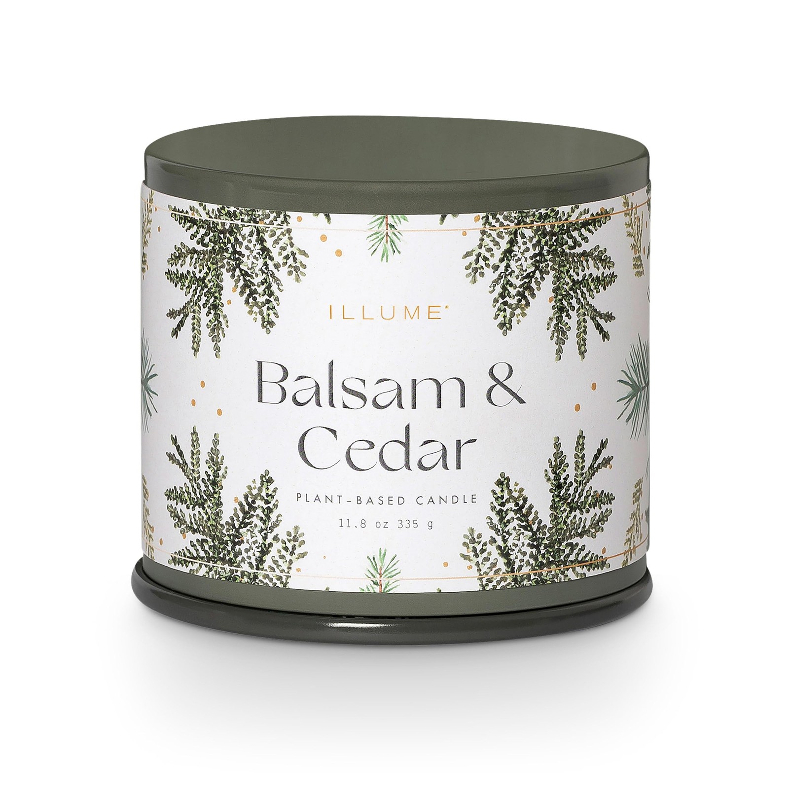 Signature Balsam Cedar Candle 11.8 oz Soy Blend Burns 50 Hours Holiday Gift
