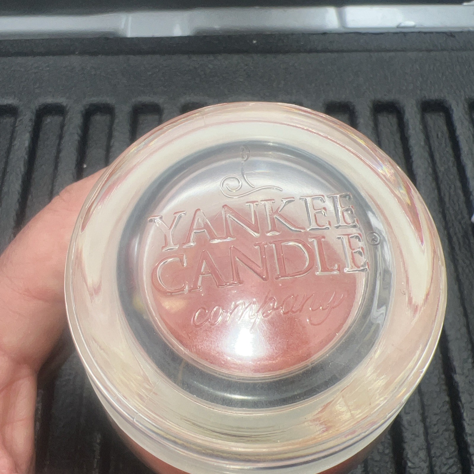 NEW Yankee Candle ALMOND TOFFEE 22oz Large Jar Black Band retired? unused c2001