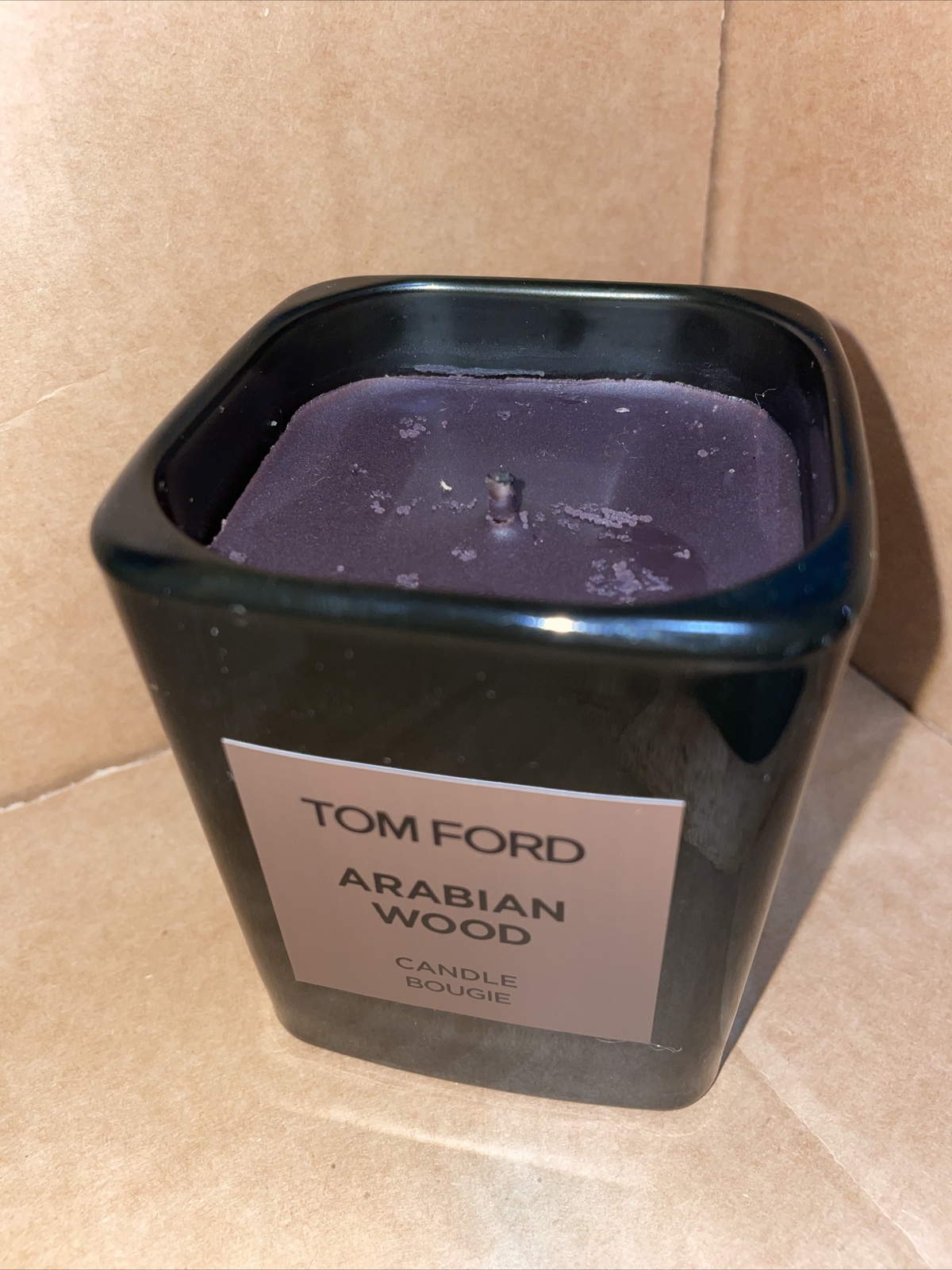 ARABIAN WOOD Tom Ford Candle Bougie in Brown Glass IMPERFECT New No Box