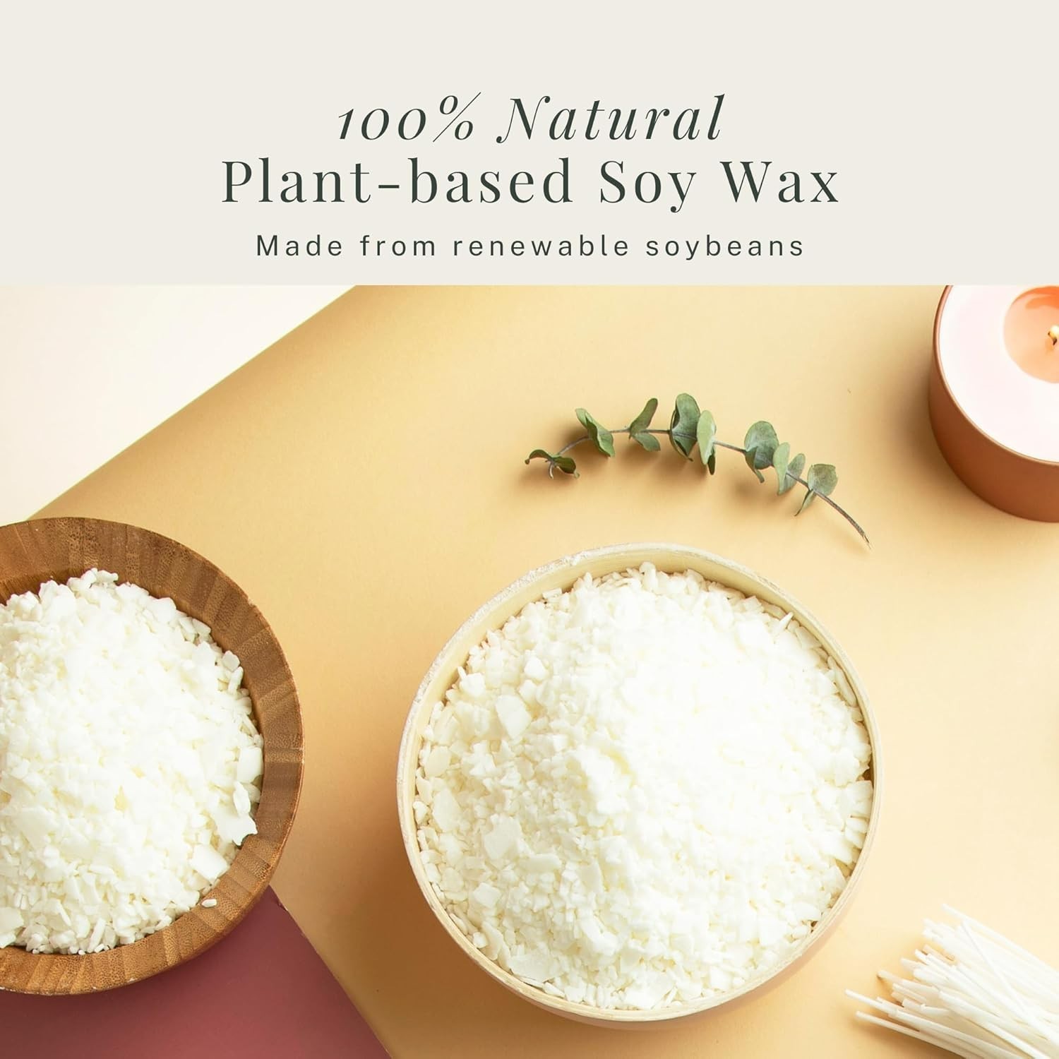 Organic Soy Candle Wax for Candle Making, 10 lbs Natural Candles Making Suppl…