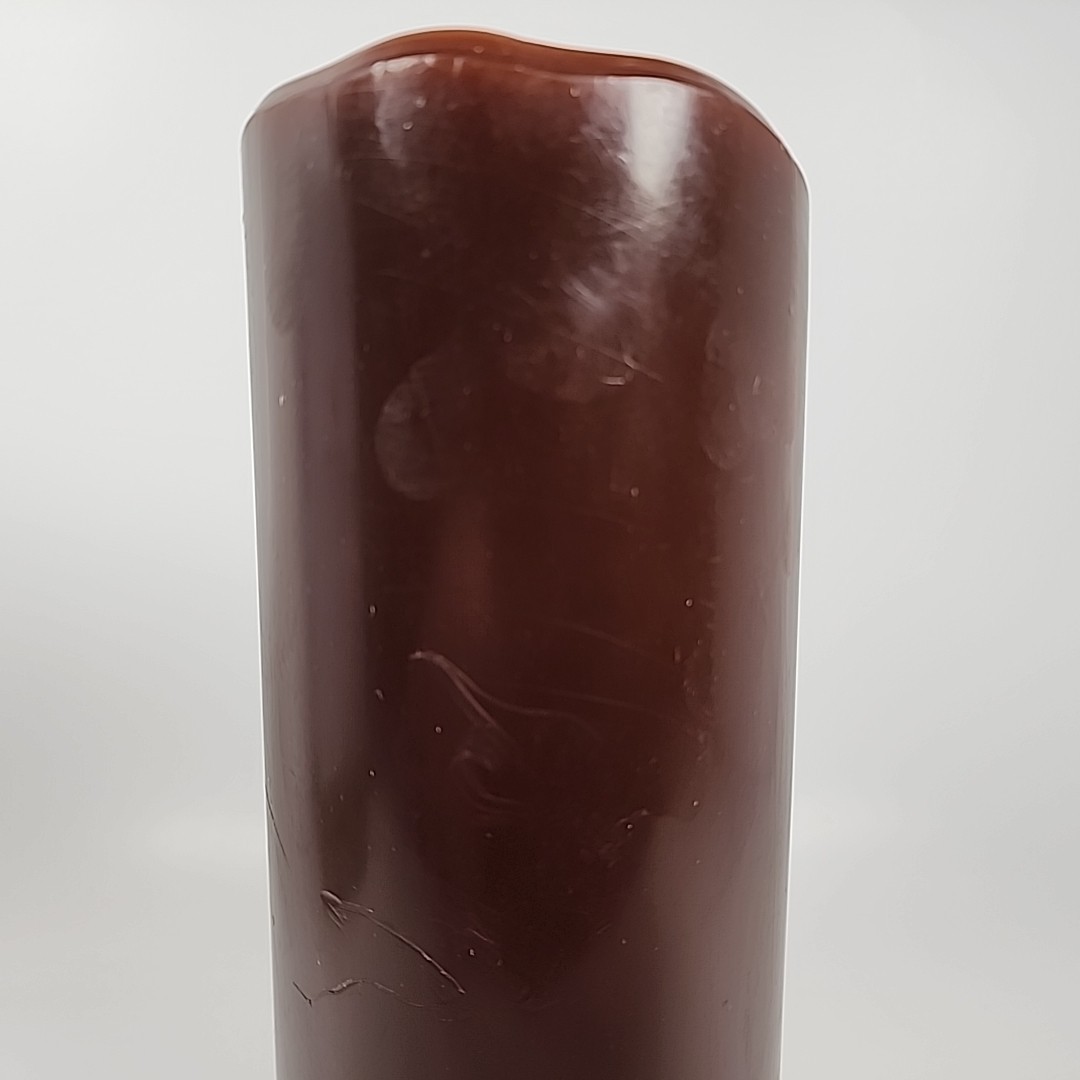 Luminara 8” Dark Brown Real-Flame Effect Candle w/Remote Control