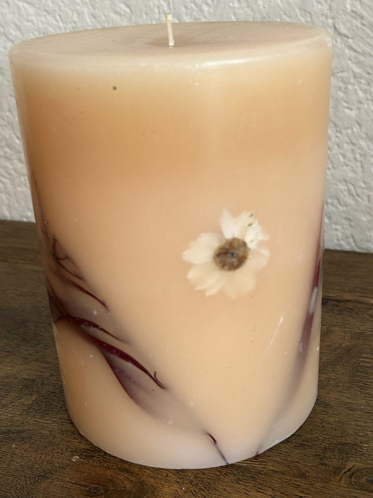 Botanical Large 6″ Round Candle with Exotic Flowers Made In El Salvador