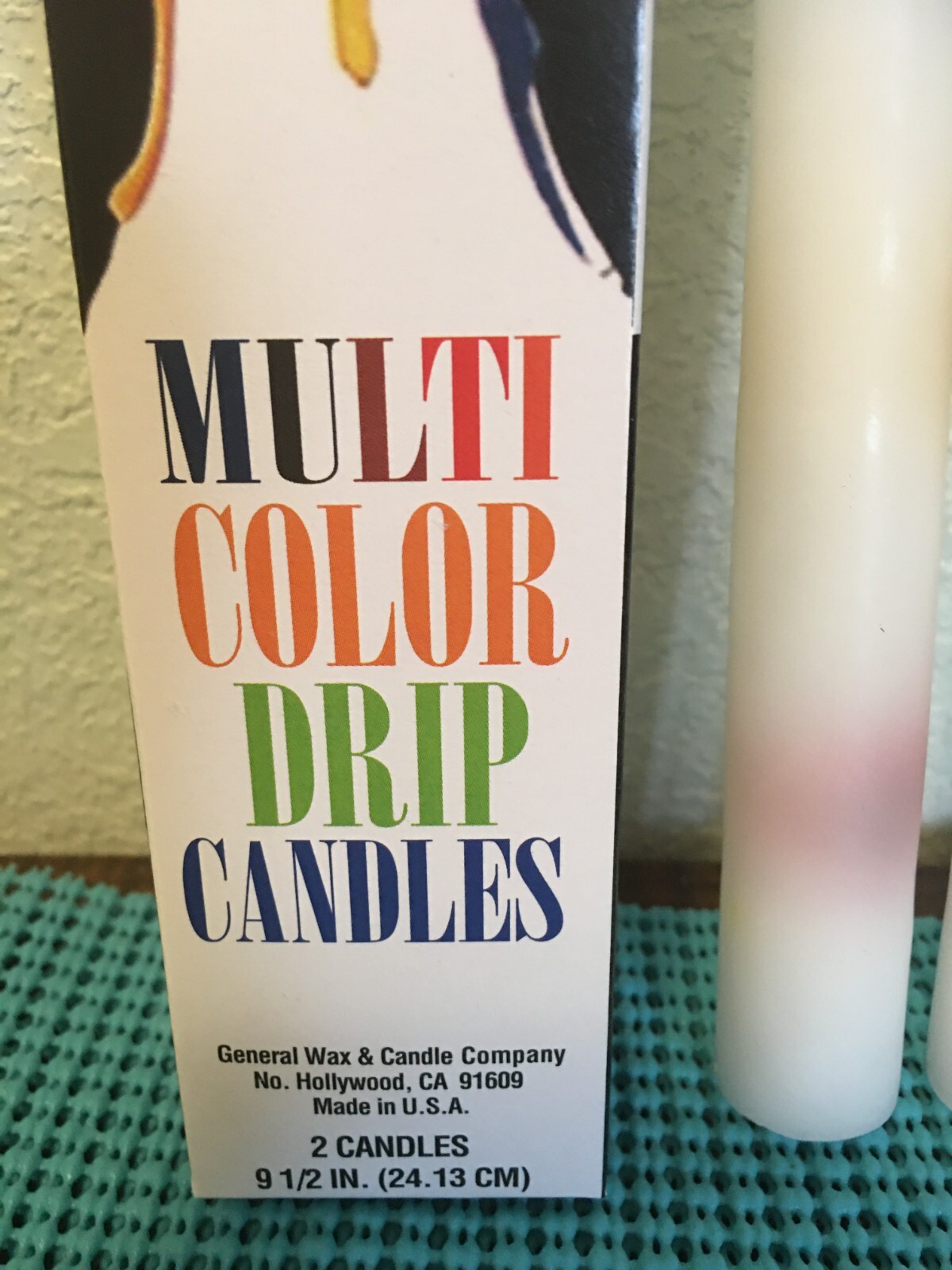 3 Pack ~ 6 Candles * USA * Multi-Color Drip CANDLEs Unscented (NIB)