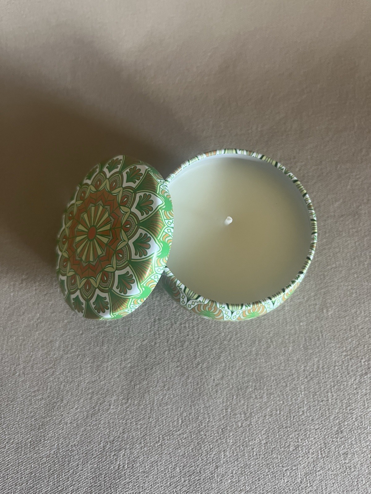 Amorxiao Duftkerzen 2.5 Oz “Green Tea” Scented Soy Wax Candle In Tin~2 1/2”, New