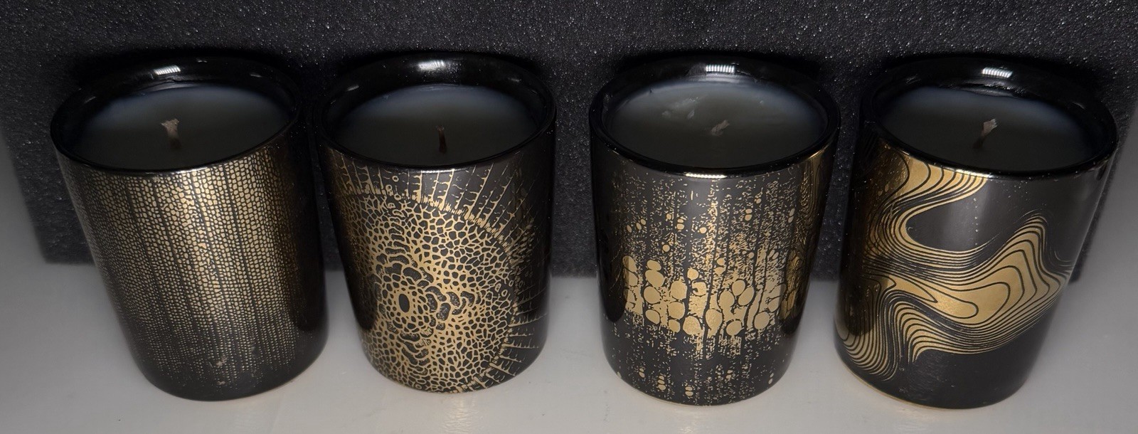 D.L. & CO Set Of Four Rare Botanic Votives Gift Box 3oz Candles Modern Alchemy