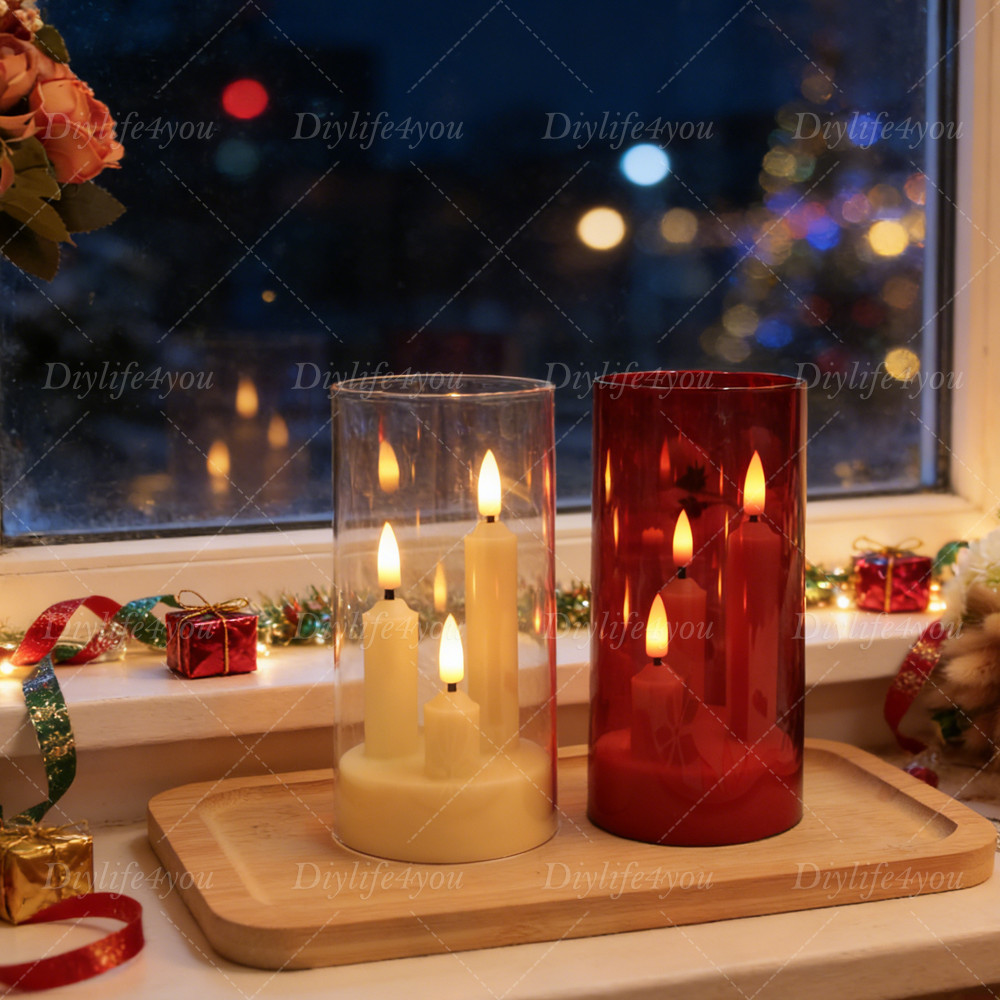 3-in-1 Flameless Flickering LED Taper Candles Battery Operated Wedding Party US