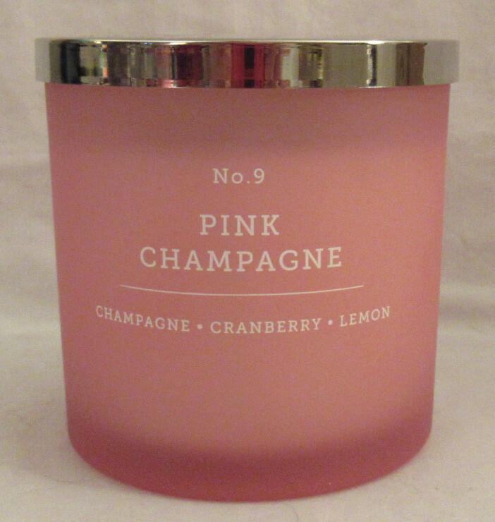 Kirkland’s 13 oz Large Jar 3-Wick Candle 28-32 hours No. 9 PINK CHAMPAGNE