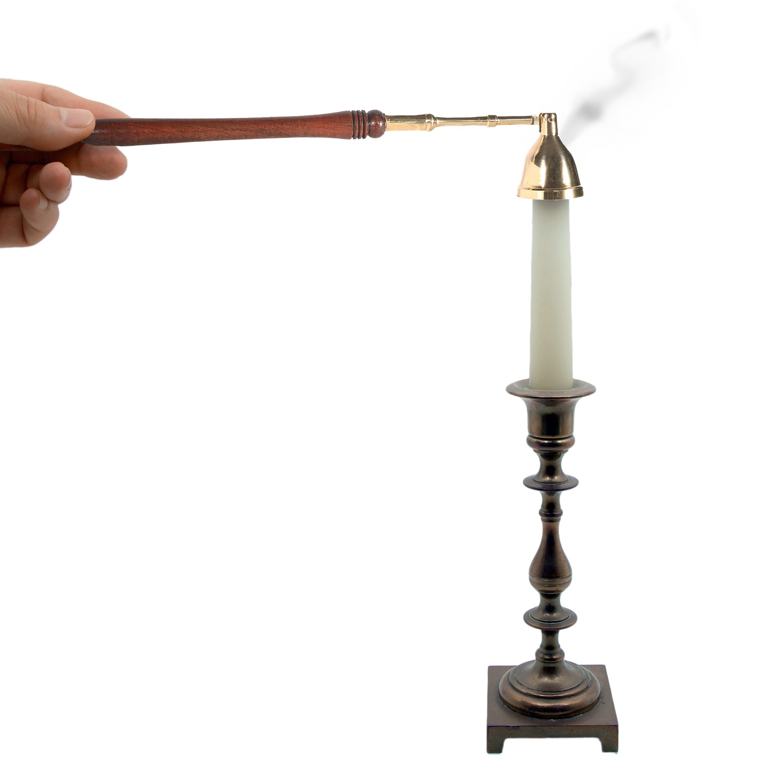 Incense Garden Candle Snuffer – 2 Pack – Brass Tip with Wood Handle