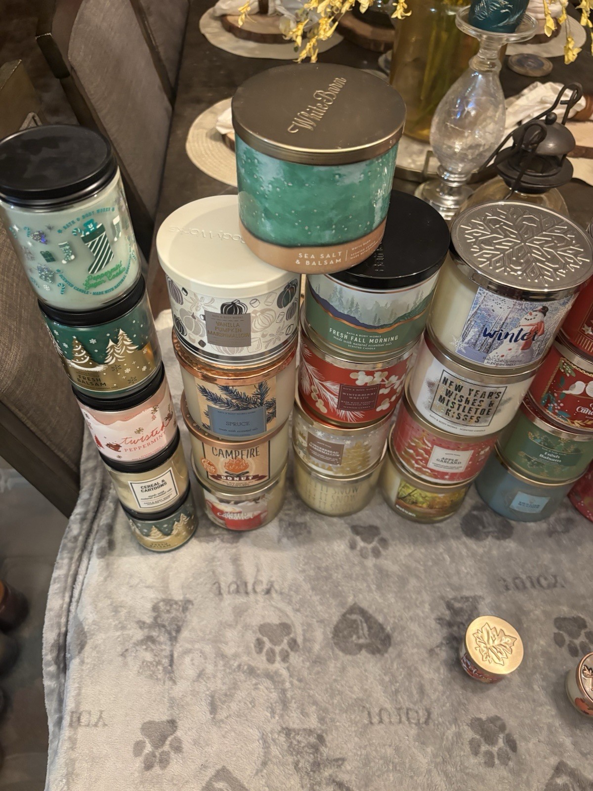 Lot Of 46 Bath And Body Works 3-Wick Candles Retired Scents READ