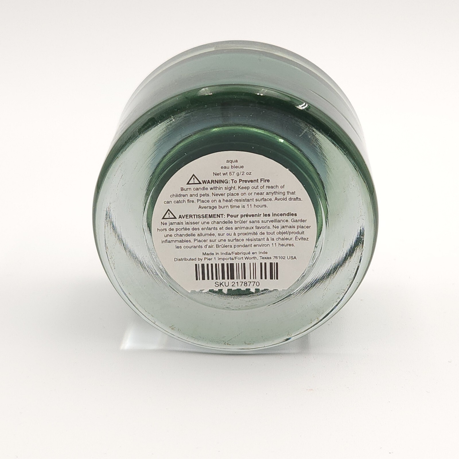 Pier 1 Imports Glass Jar Candles (3) Aqua Mango Papaya Citrus Saffron Scents NOS