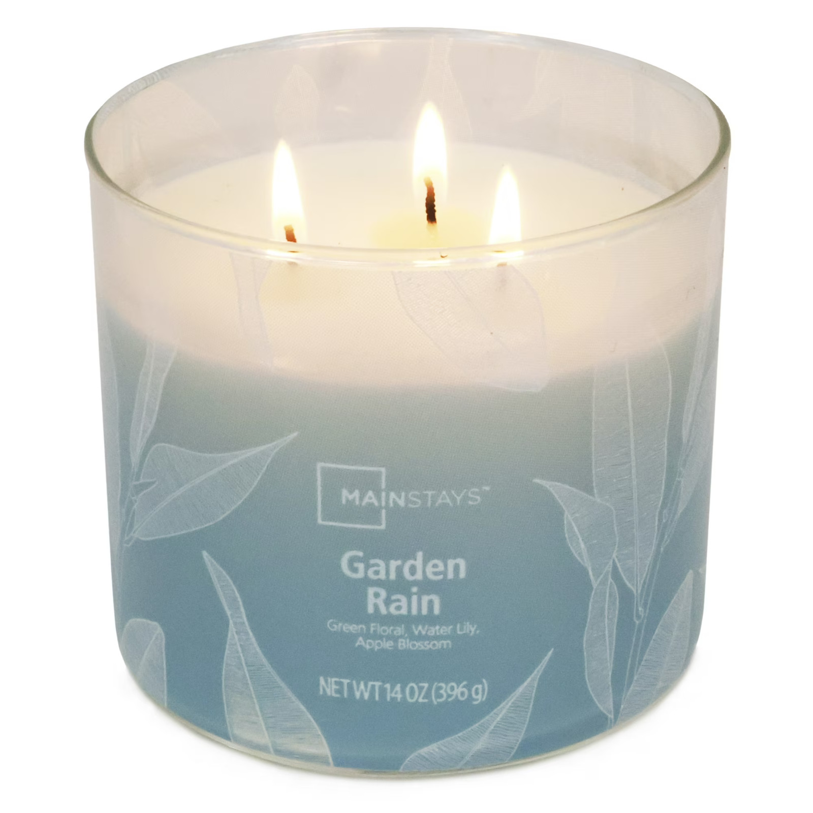 Mainstays 3-Wick Ombre Wrap Garden Rain Candle, 14-Ounce