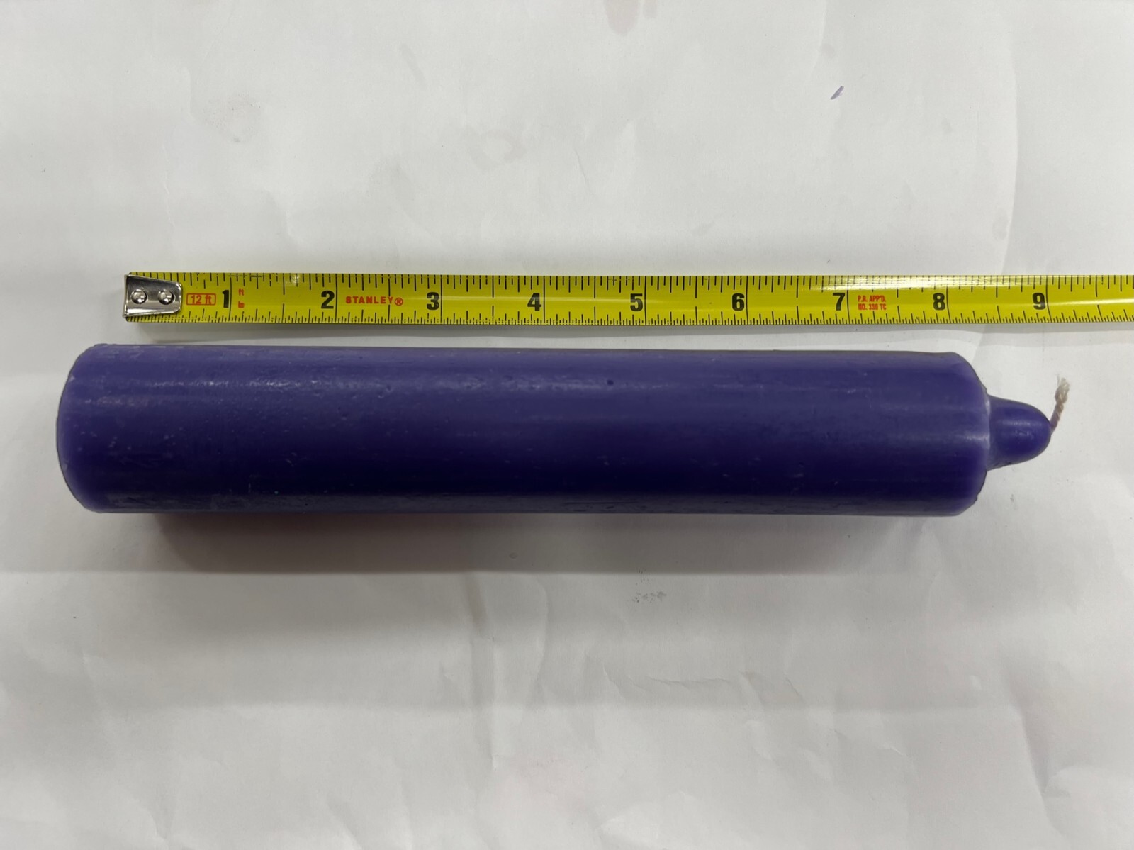 JUMBO ALTAR CANDLES 1 COLOR 1 1/2″D X 8″ T IN PURPLE