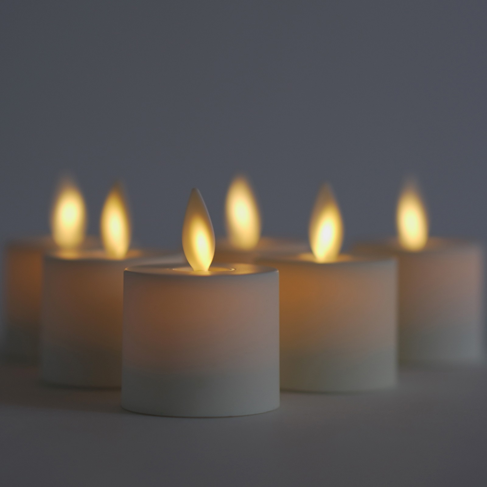 Luminara Flameless LED Battery Tea Light Candles w/Remote Moving Wick Set of 6