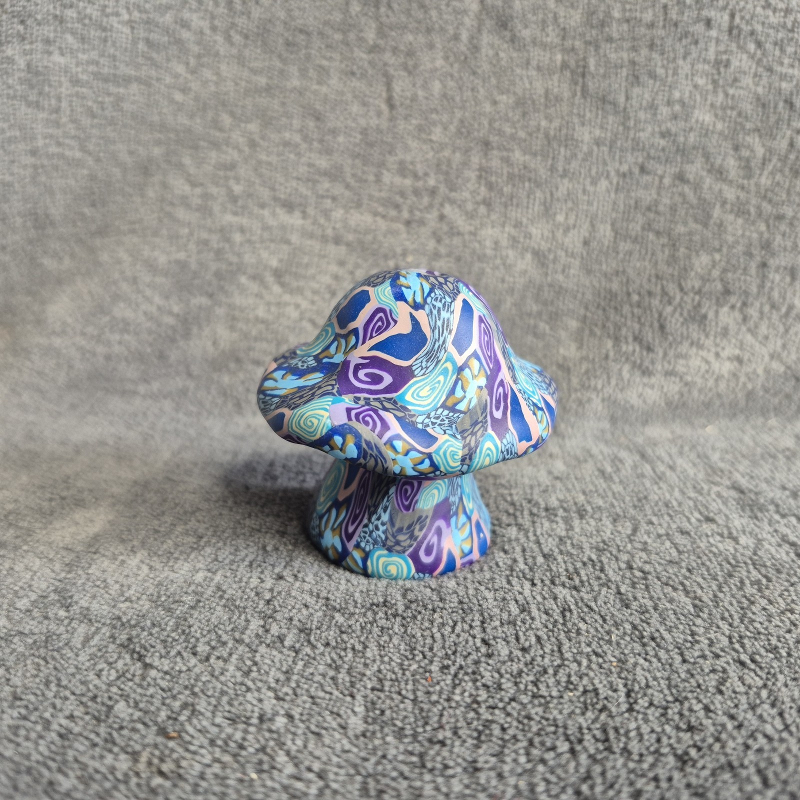 Vintage Psychedelic Multi Color Swirl Hippie Millefiori Missing Whick