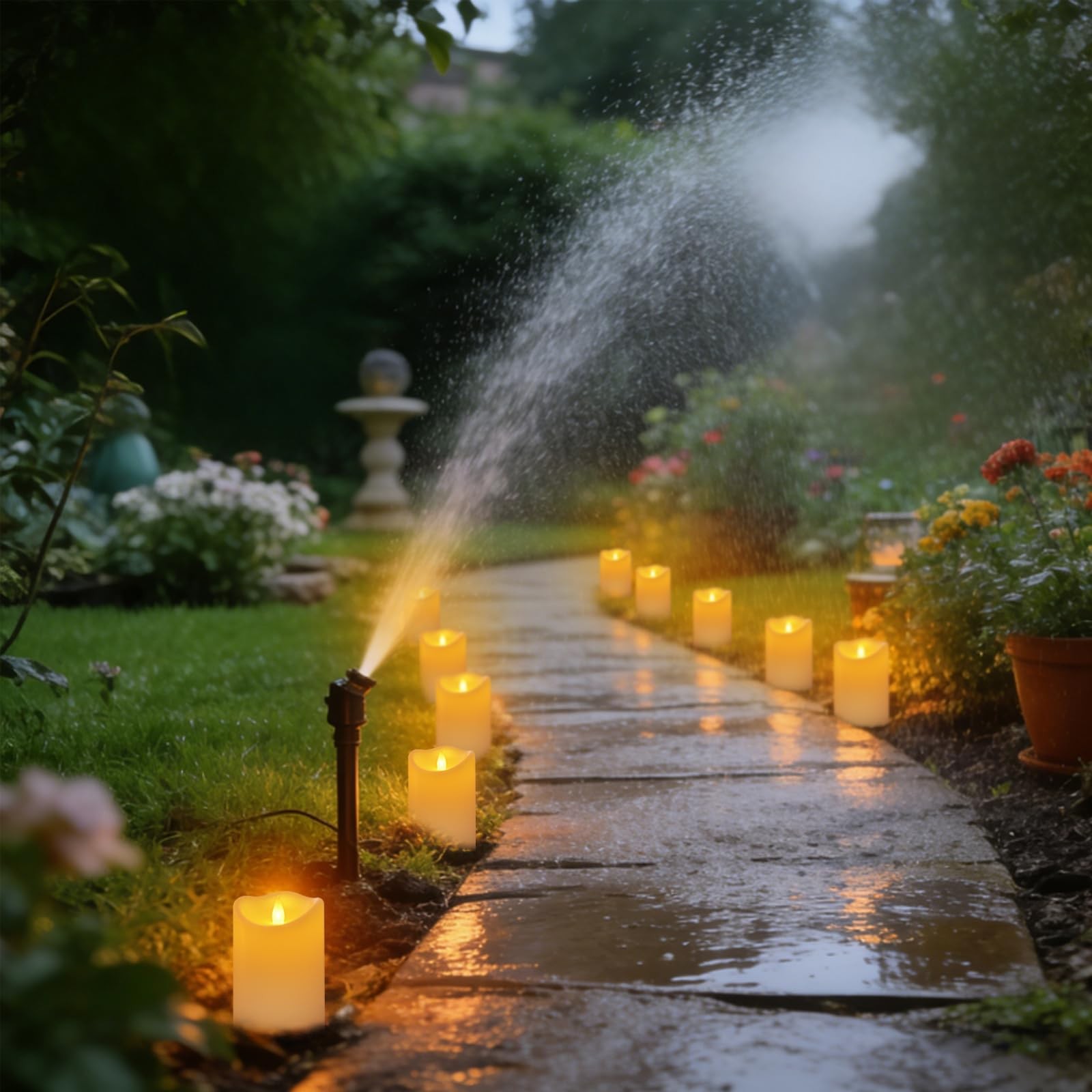 Flameless Candles Set of 6, Realistic Pillars with Cozy Climbing Flame Effect…