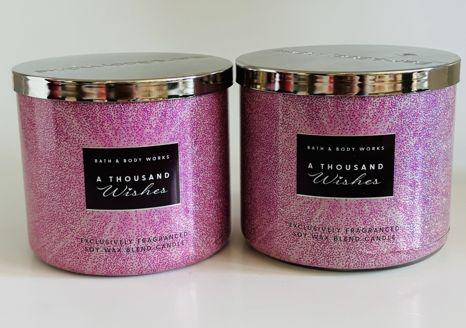 Set of 2~Bath & Body Works A Thousand Wishes 3-Wick Candles 14.5oz FREE SHIPPING