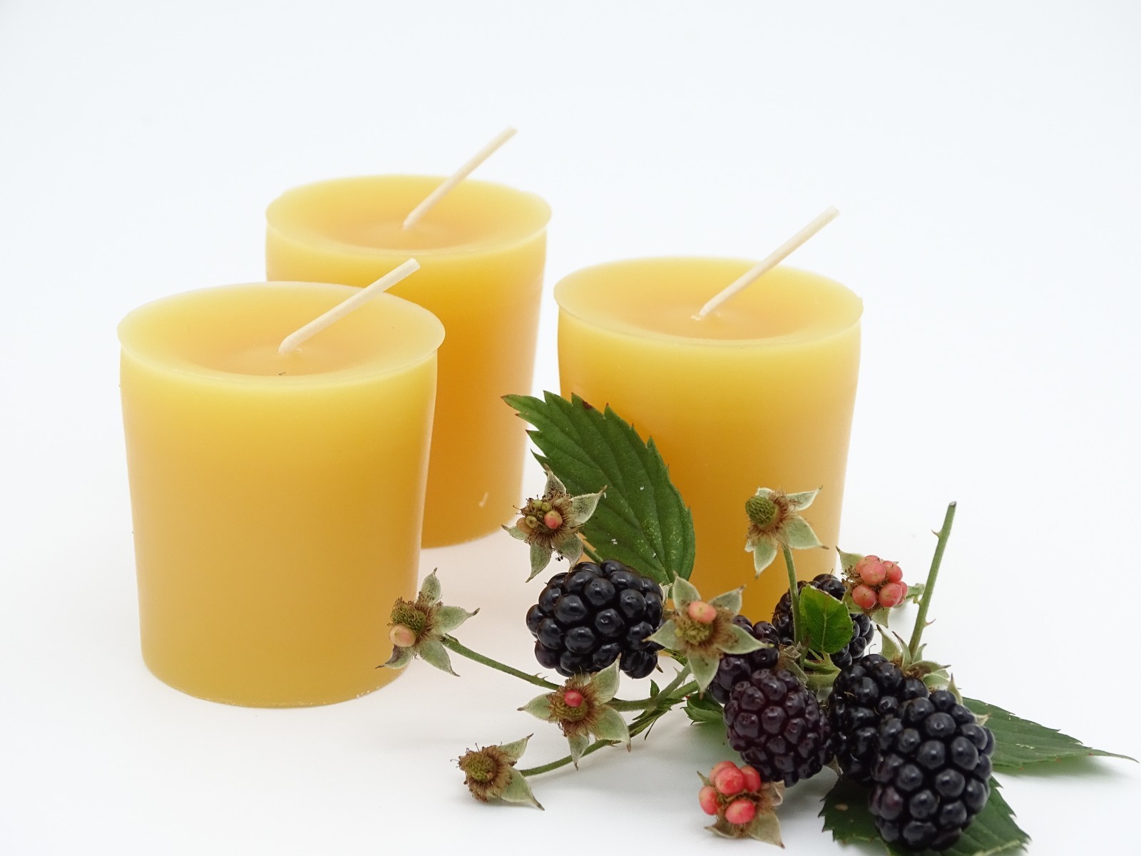 100% Pure Beeswax 15-hour Votives Candles REFILLS (no cup), Organic Hand Made