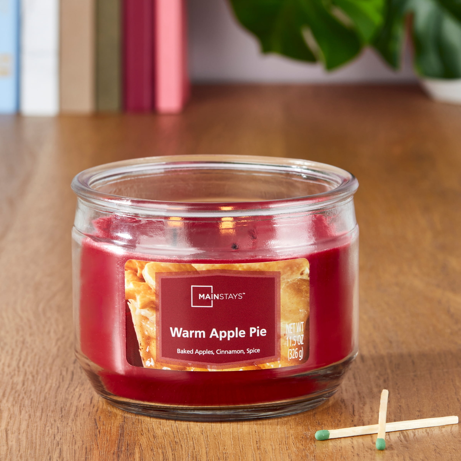 (4 pack) 11.5 Ounce Warm Apple Pie 3-Wick Glass Jar Candle