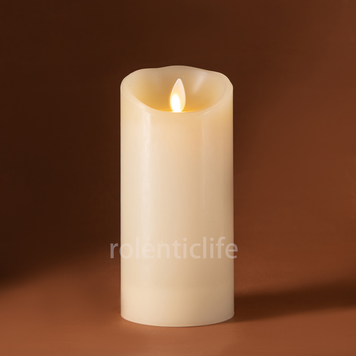 3″X6.5″H Luminara Flameless LED Pillar Wax Battery Candles w/Remote Moving Flame