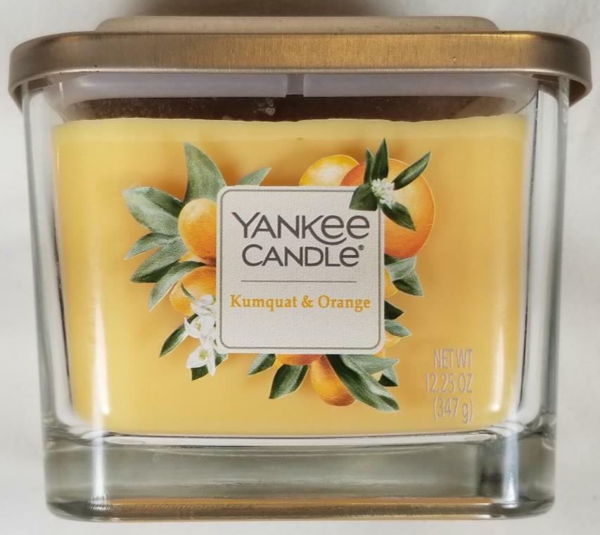 Yankee Candle KUMQUAT & ORANGE Medium Elevation Square 3-wick Jar 12.25 oz