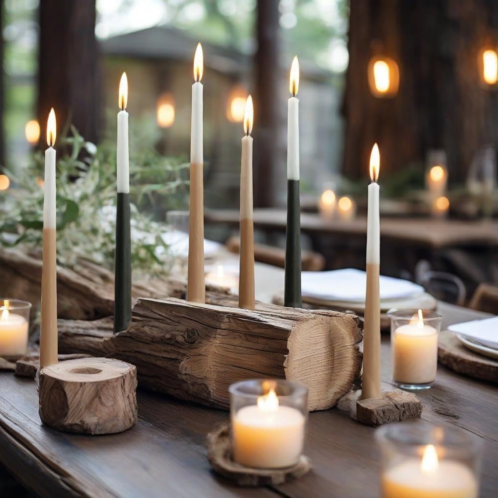 Handmade 6-Pack Bluebell Scented Taper Candles – 10 Inch Slow Burning Elegance