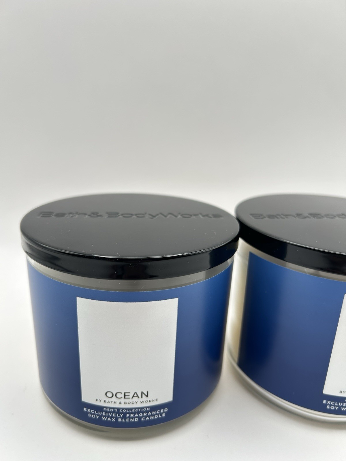 NEW Bath & Body Works 3 Wick Men’s Ocean 14.5oz Each **SET OF 2 CANDLES** BBW